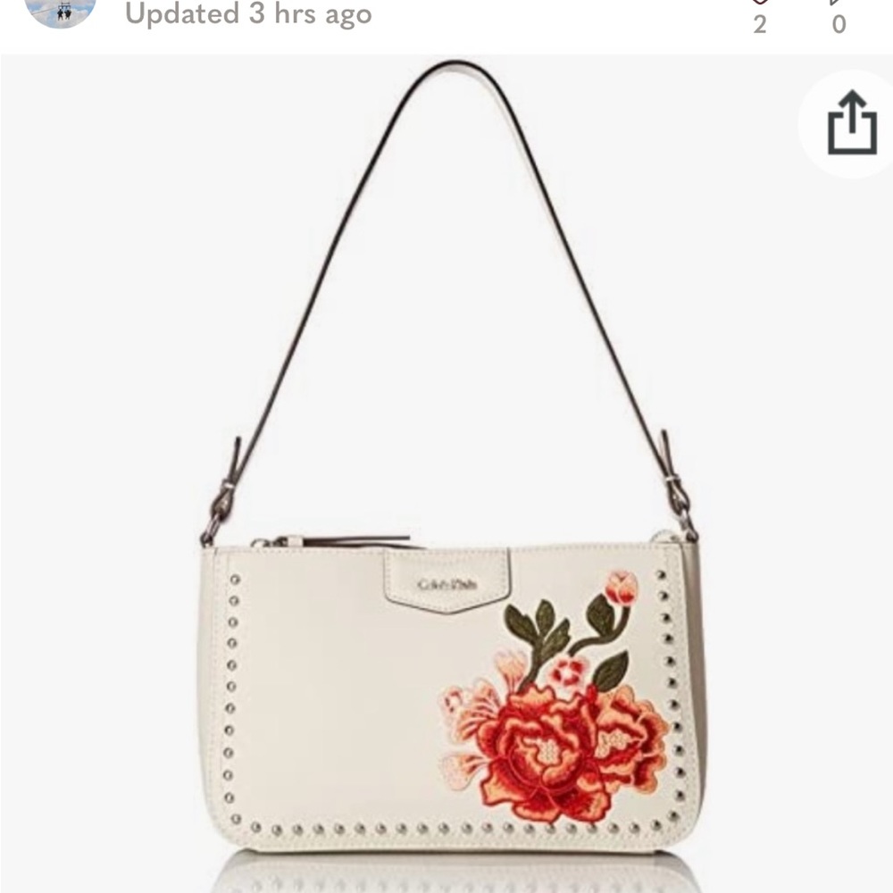 Calvin Klein Embroidered Shoulder Bag - Picture 6 of 9